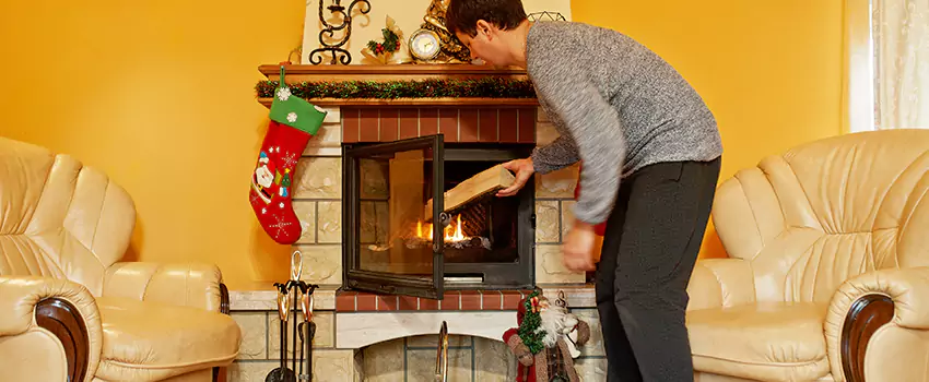 Rusted Metal Fireplace Restoration in Johnson City, Tennessee